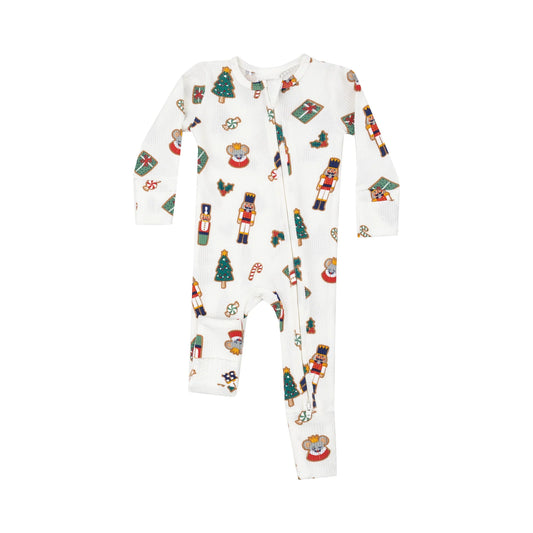 Nutcracker Christmas Cookie 2 Way Zipper Romper