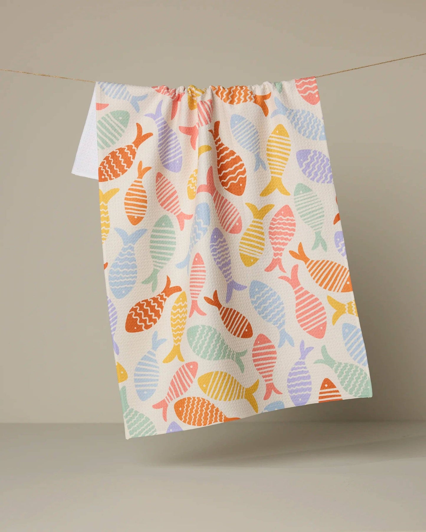 Geometry Fish Flip Tea Towel