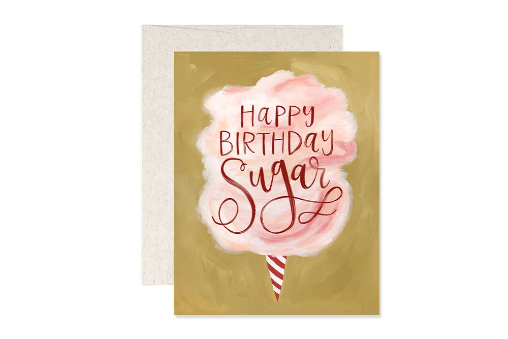 Cotton Candy Birthday Greeting Card