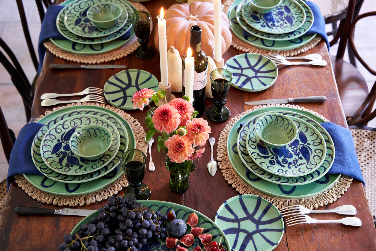 Caravan Home Amalfi Oval Platter | Green 15.7" x 11"