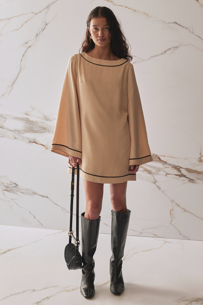 Sancia Lion Dress in Fawn