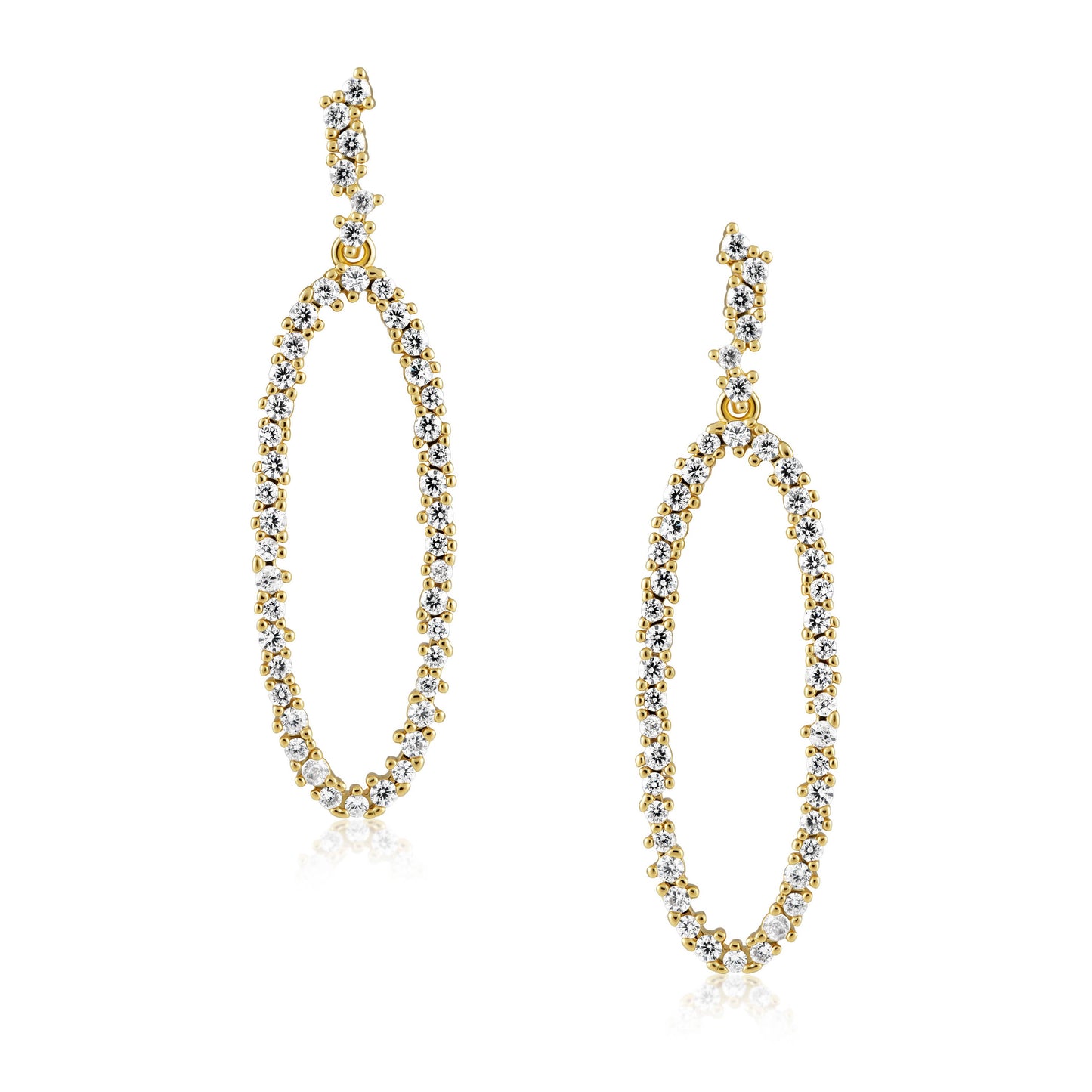 Cheyanne Gold Pave Earrings