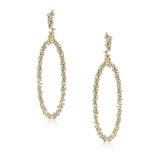 Cheyanne Gold Pave Earrings