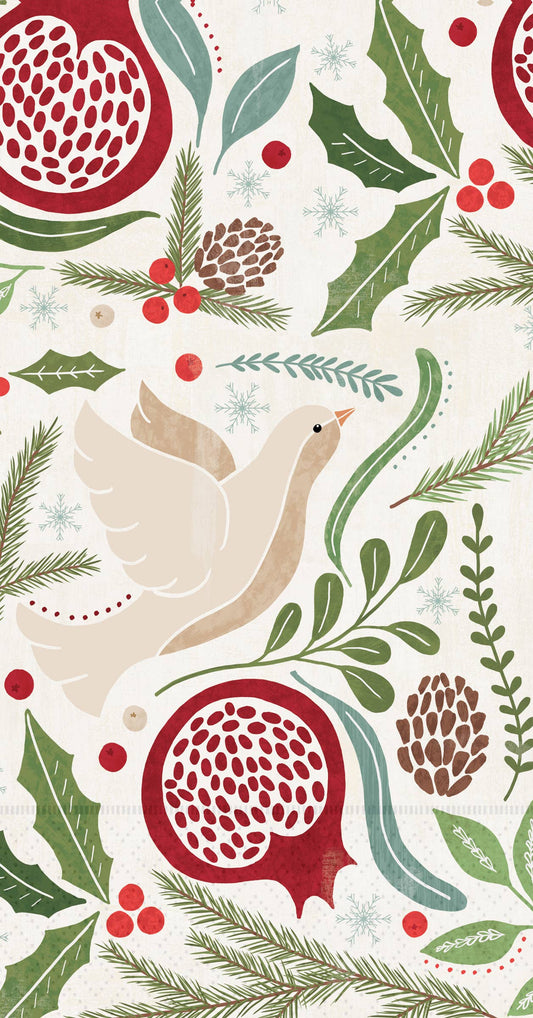 Winter Berry Dove Paper Guest Towels