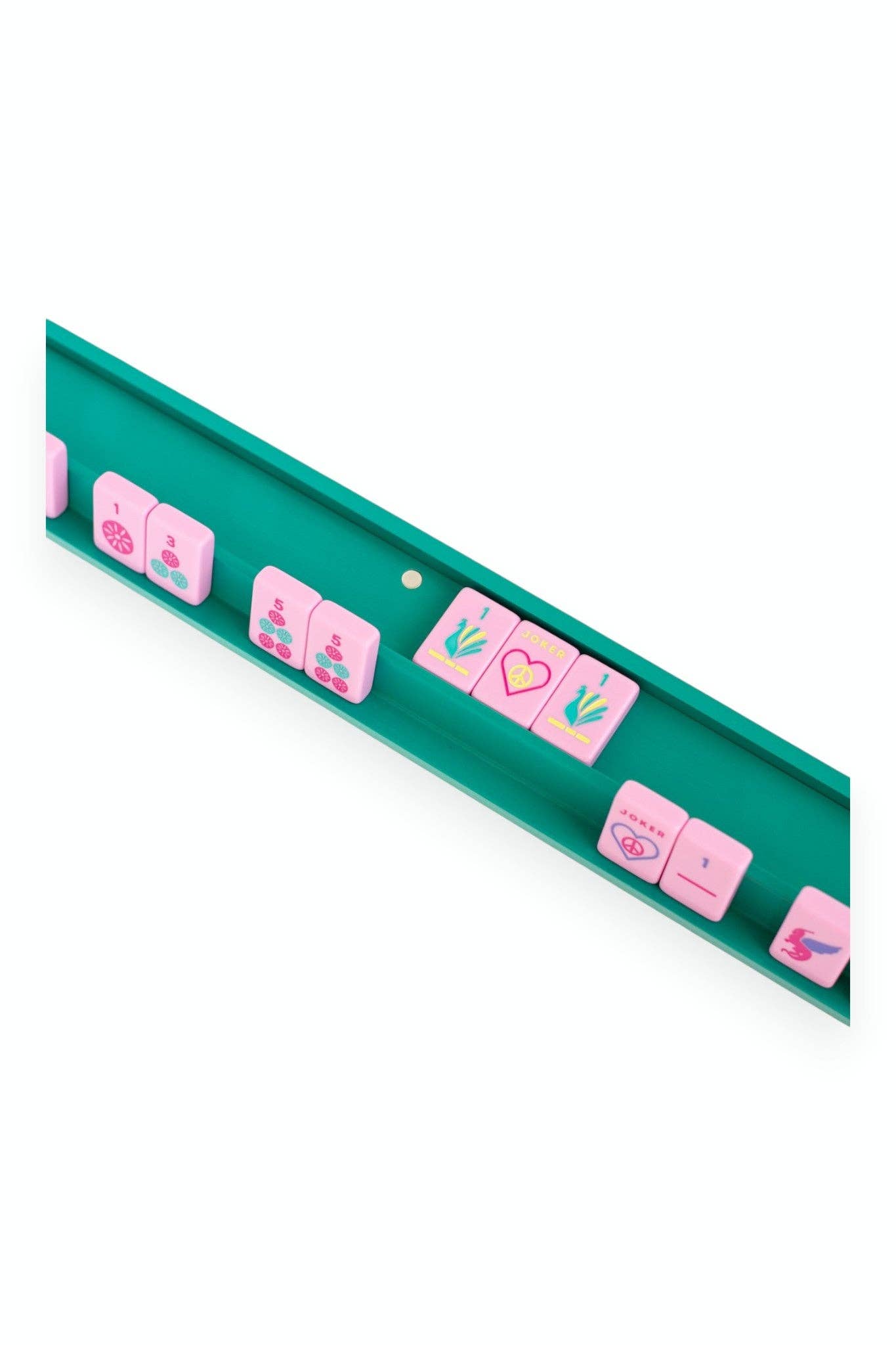 Peace Love Mahjong Mahjong Racks & Pushers | White