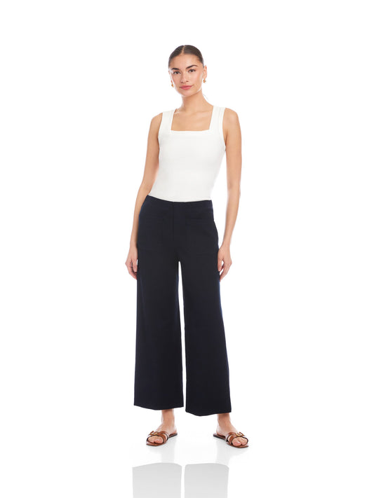 Fifteen Twenty Celia Cropped Pant in Midnight Blue