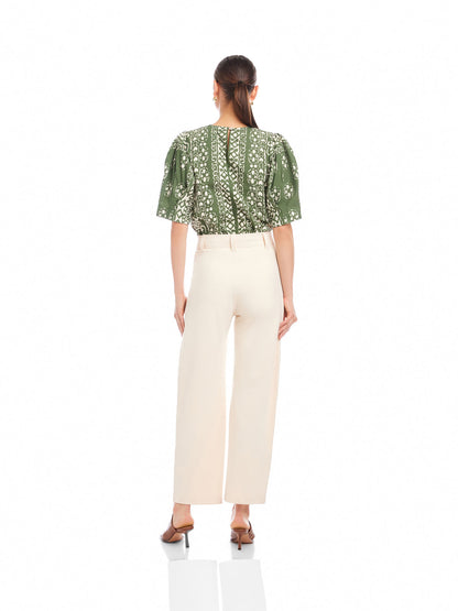 Fifteen Twenty Barrel Leg Pant in Cream