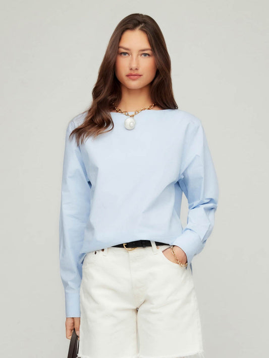 Fifteen Twenty Elyse Boatneck Top | Sky Blue