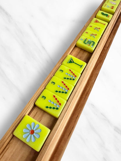 Peace Love Mahjong Mahjong Racks & Pushers Oak