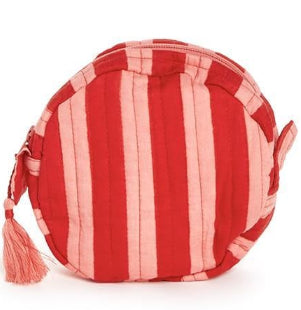 Red and Pink Round Multi Purpose Pouch