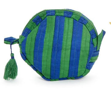 Green and Blue Round Multi Purpose Pouch