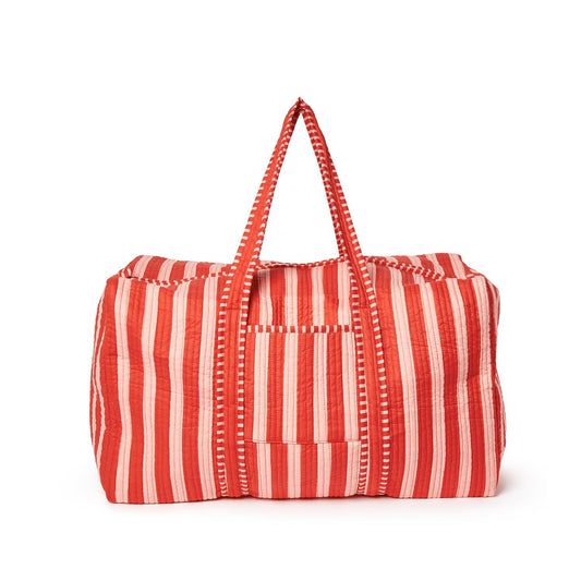 Pink and White Weekend Bag