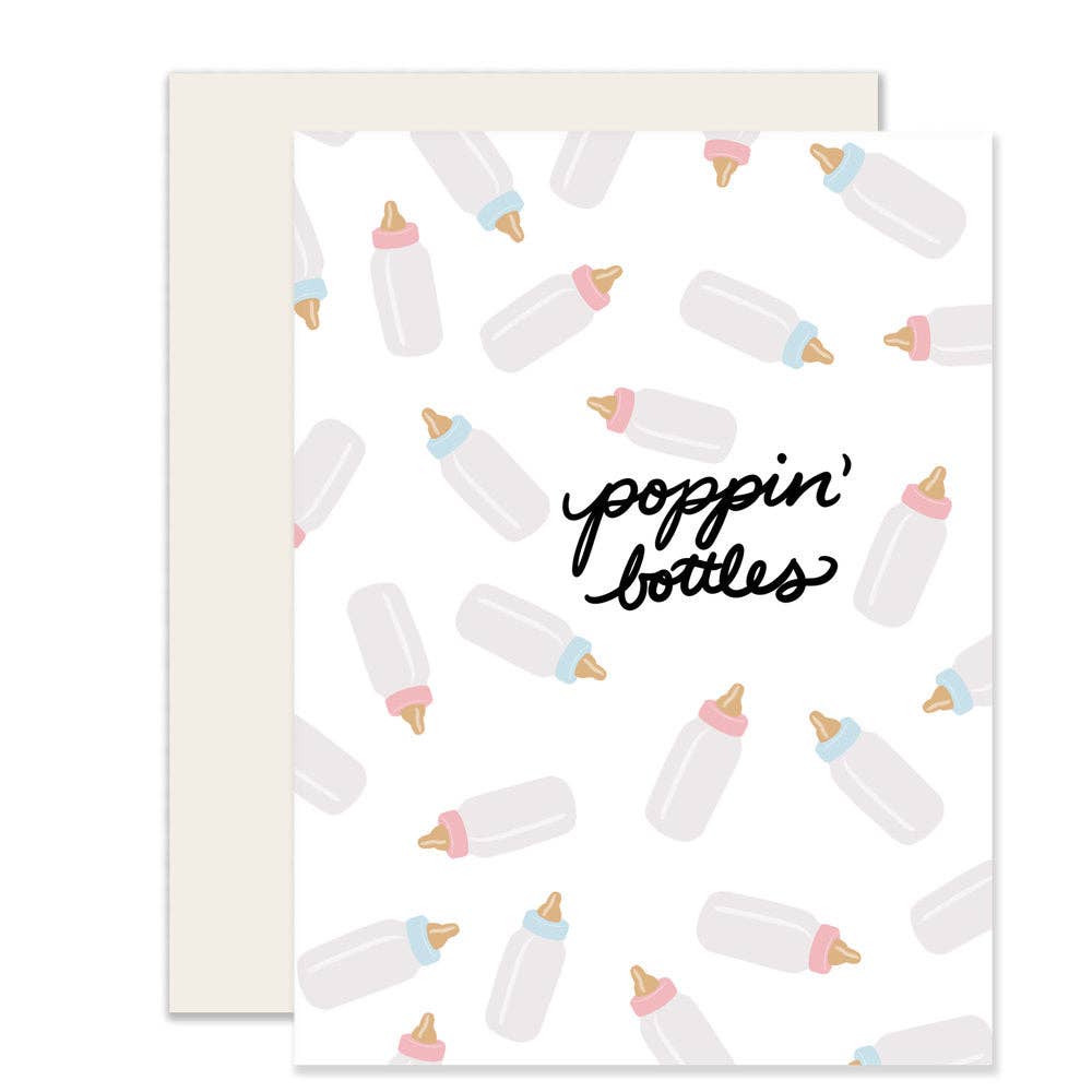 Baby Bottles Greeting Card