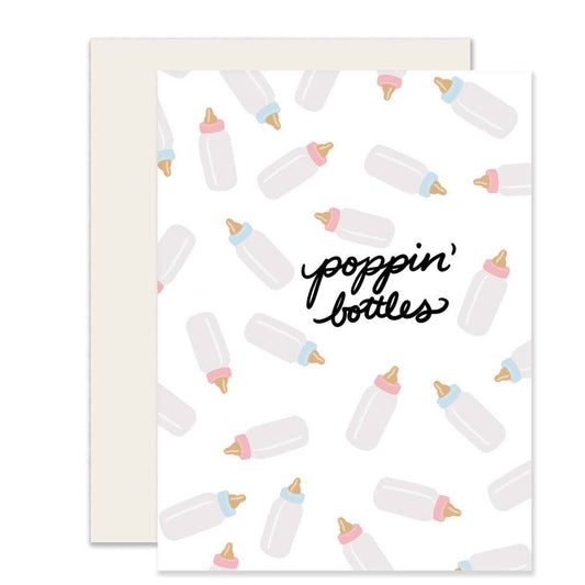 Baby Bottles Greeting Card