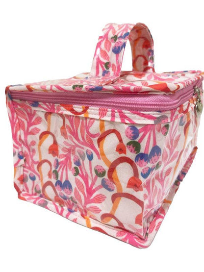 Cosmetic Case - Strawberry Vine (Pink)