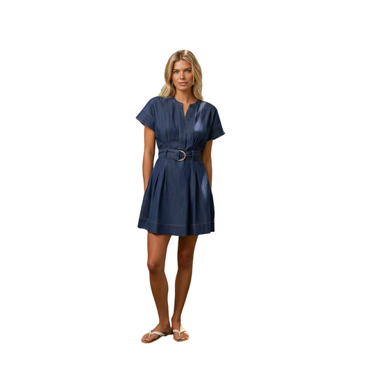Shore Sonya Denim Mini Dress | Blue Wash
