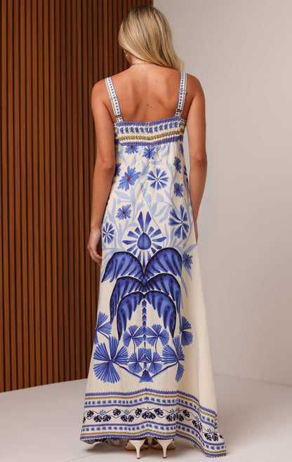 Shore Delphine Ankle Maxi Dress | Blue Mirage