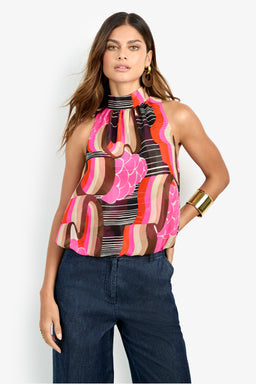 Trina Turk Cortona Top | Pink Multi