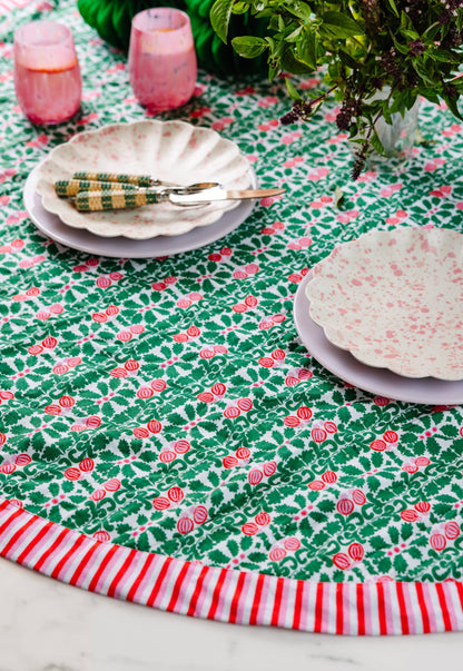 Furbish Studio Pomegranate Round Tablecloth