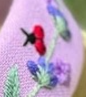 Spring Floral Embroidered Headband Hydrangea - Pale Pink