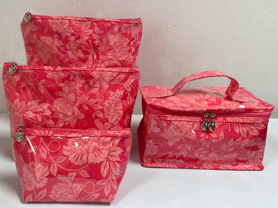 Cosmetic Bag (Small) - Peonies in Pink