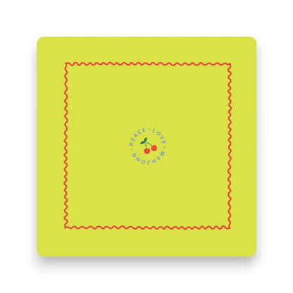 Peace Love Mahjong Mats |  Chartreuse Cherries