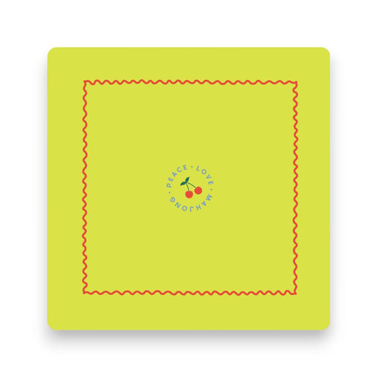 Peace Love Mahjong Mats |  Chartreuse Cherries
