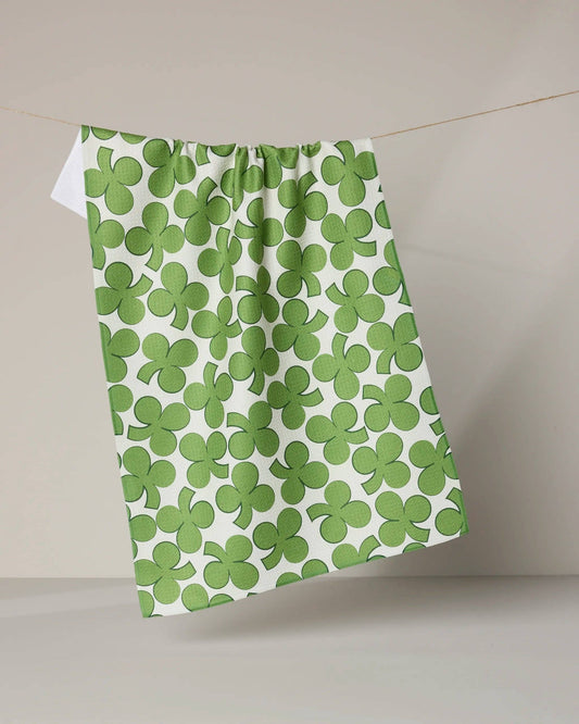 Geometry Clover Toss Tea Towel