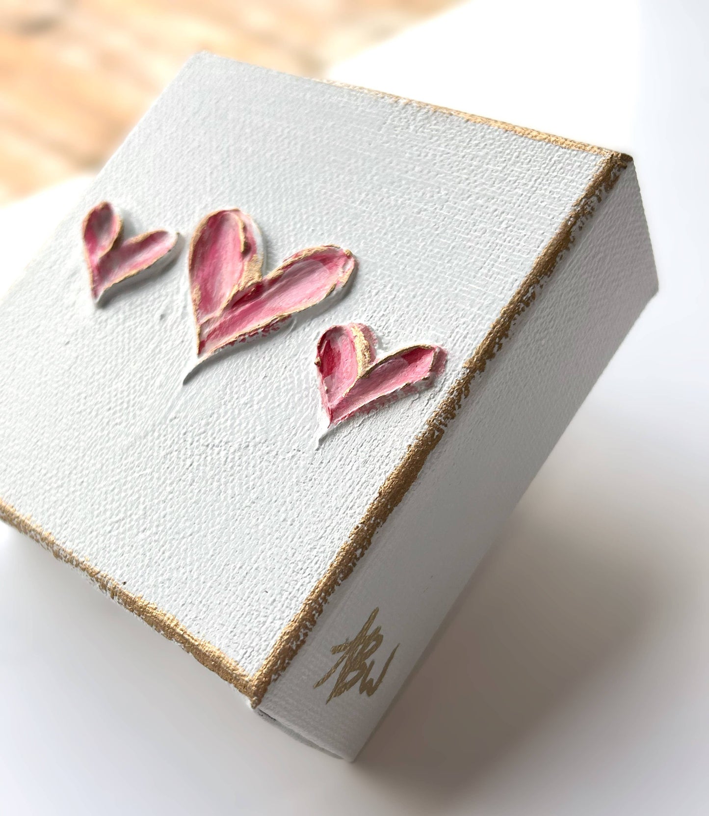 Coddiwomple Pink Tiny Heart Canvas 4x4