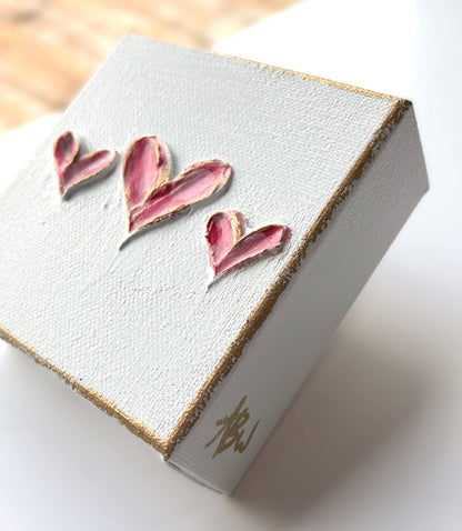 Coddiwomple Pink Tiny Heart Canvas 4x4