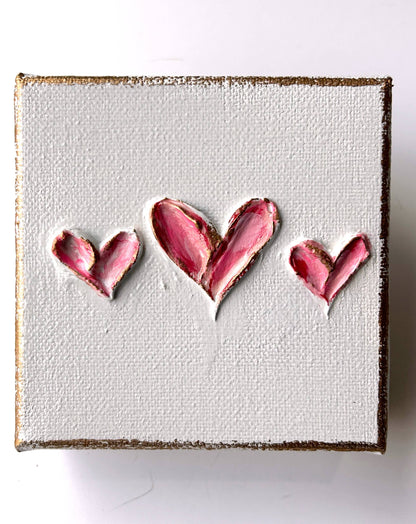 Coddiwomple Pink Tiny Heart Canvas 4x4