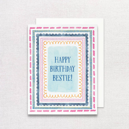 Happy Birthday Bestie Greeting Card