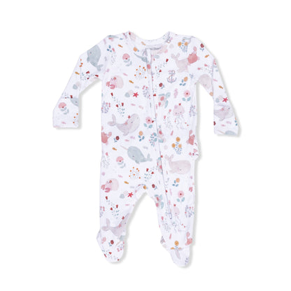 Angel Dear Garden Sea Creatures | 2 Way Ruffle Back Zipper Footie