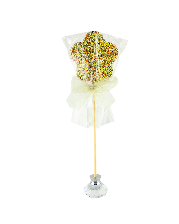 Tri-Connect Yellow, Green and Orange Spring Flower Lolly