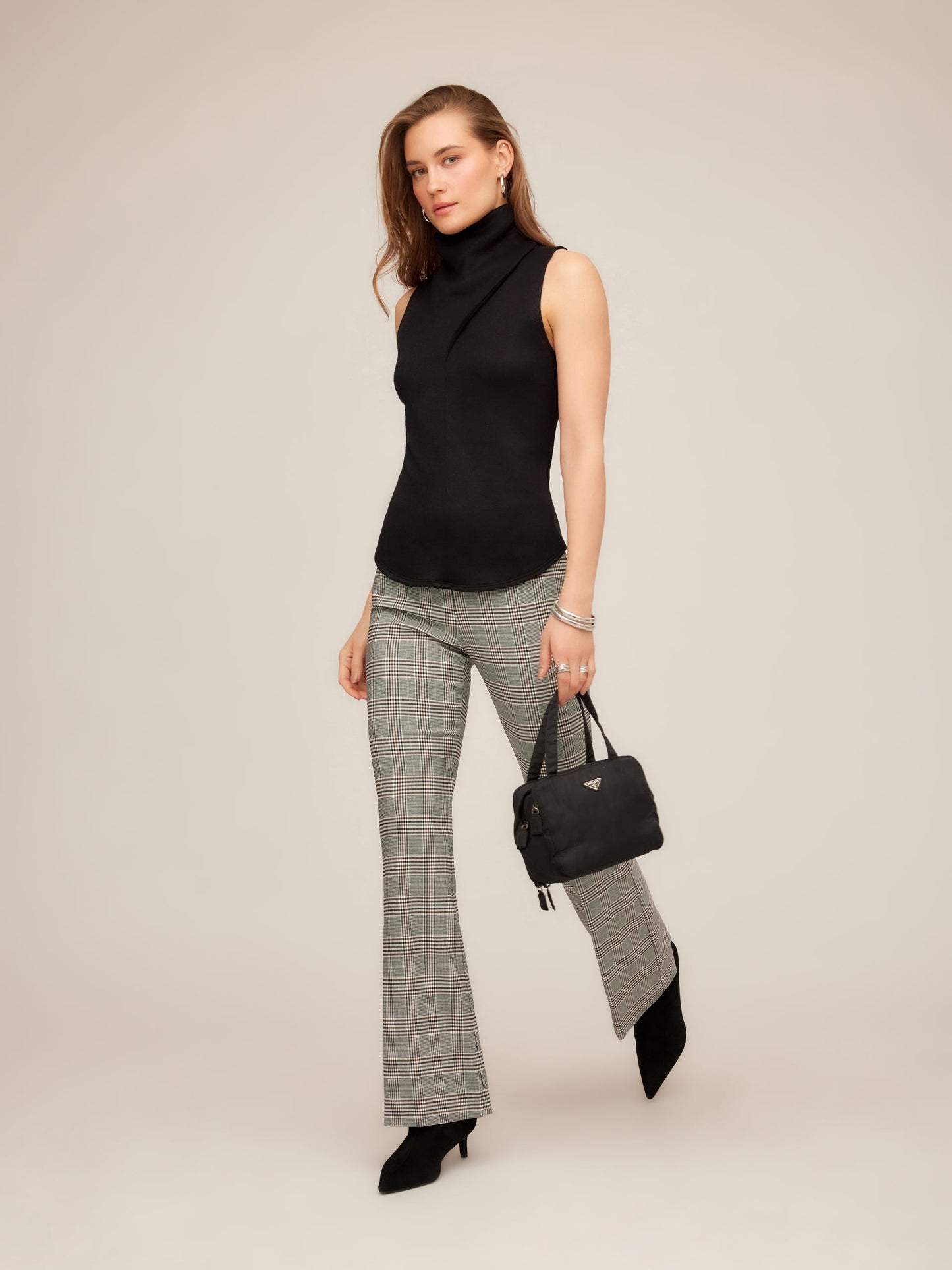 Fifteen Twenty Abbey Turtleneck Tank in Black