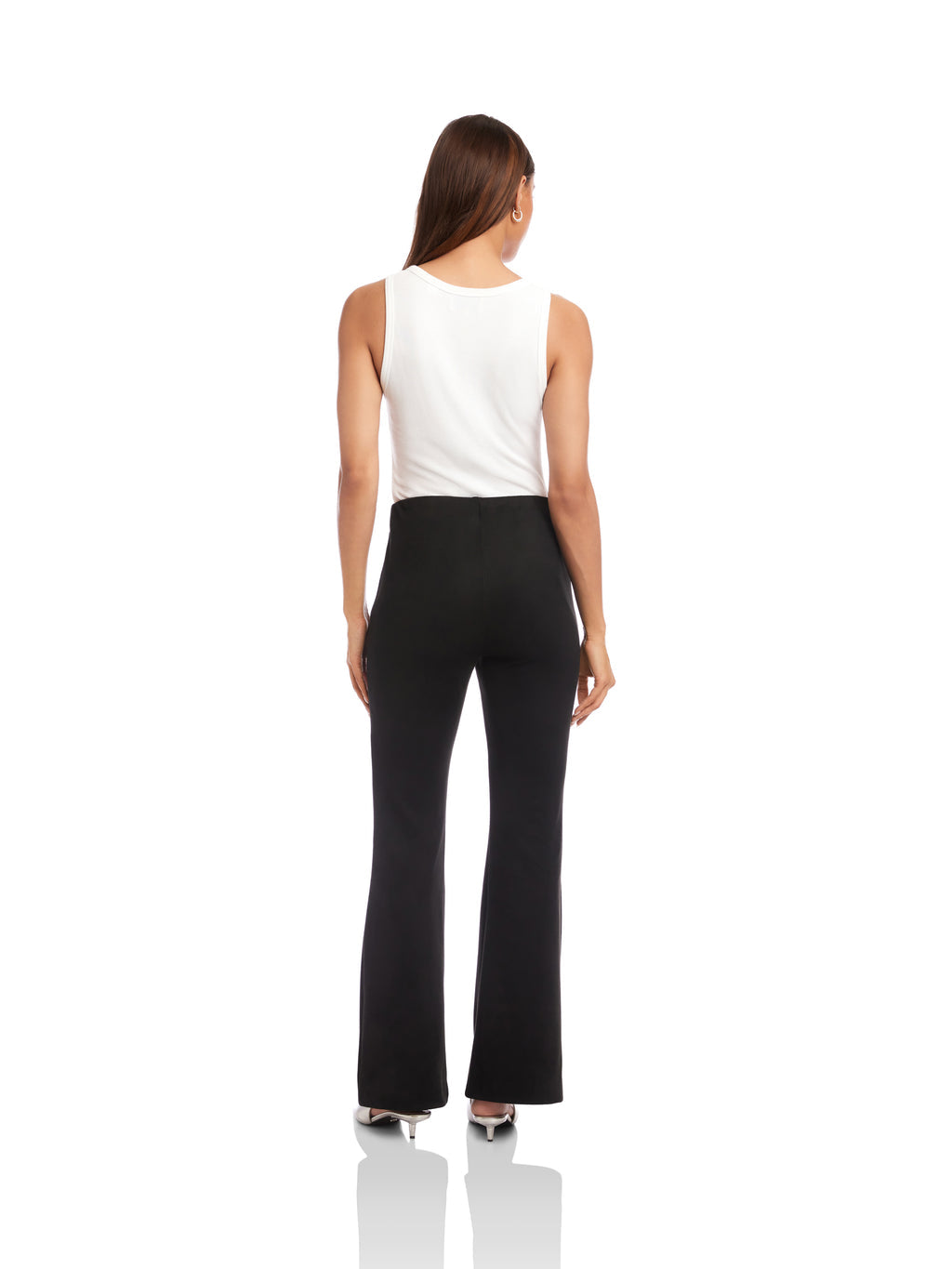 Fifteen Twenty Melanie Bootcut Pants in Black Suede