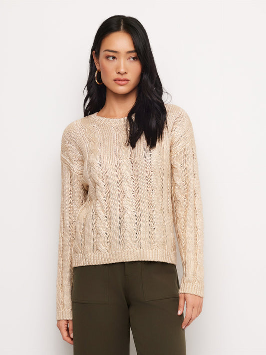 Fifteen Twenty Levie Sweater |Gold Metallic