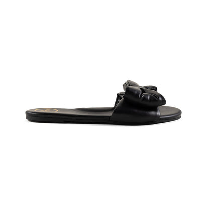 Rafie Bow Slide Sandal- Black