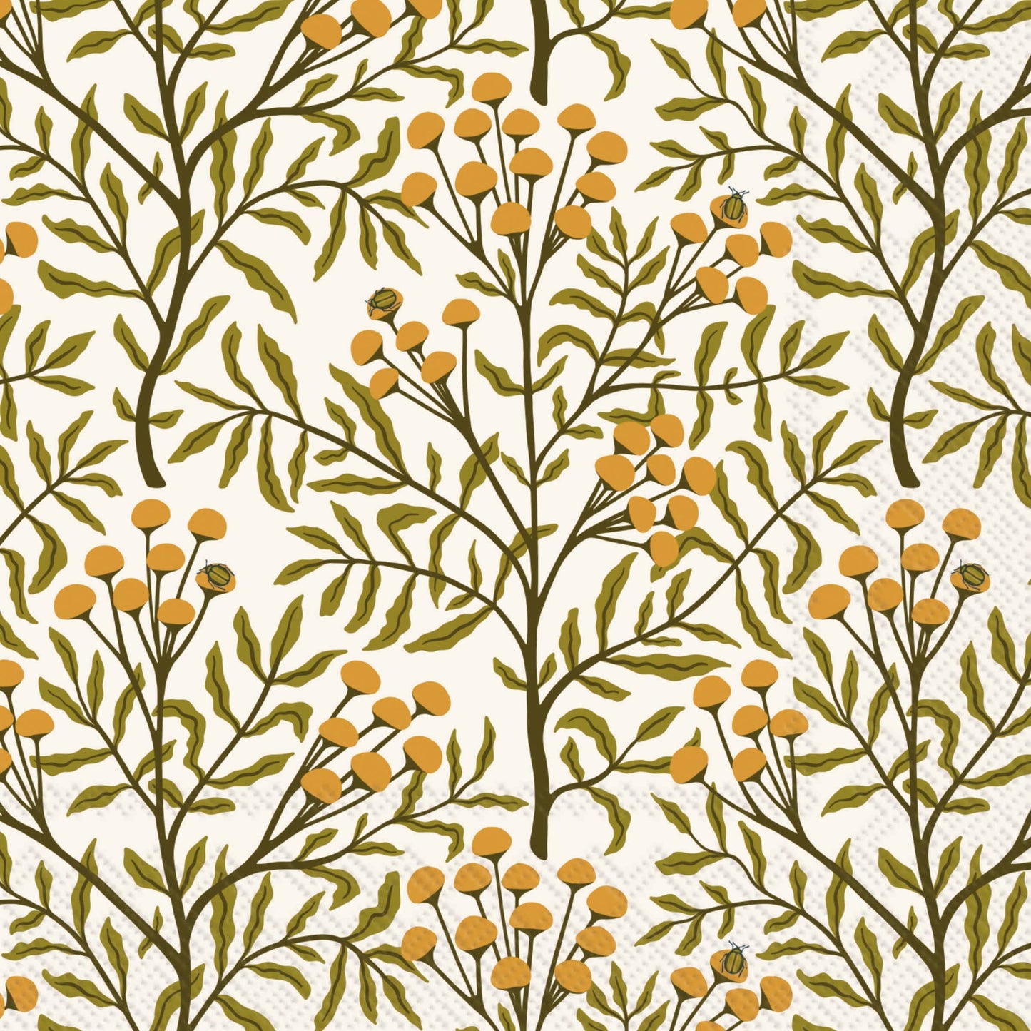 Paper Cocktail Napkin | Autumn Acorn Tansy