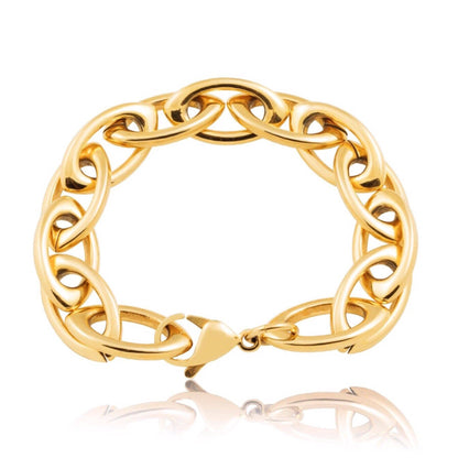 Gold Frankie Oval Link Bracelet