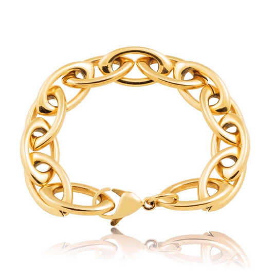 Gold Frankie Oval Link Bracelet