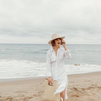 Salty Crossbody Straw Beach Bag