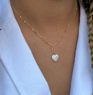 Bonnie Boardman Jewelry - Mother of pearl heart necklace