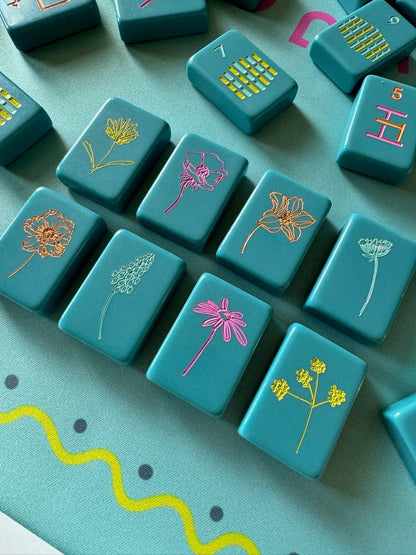 Peace Love Mahjong OG Mahj Tiles Totally Teal
