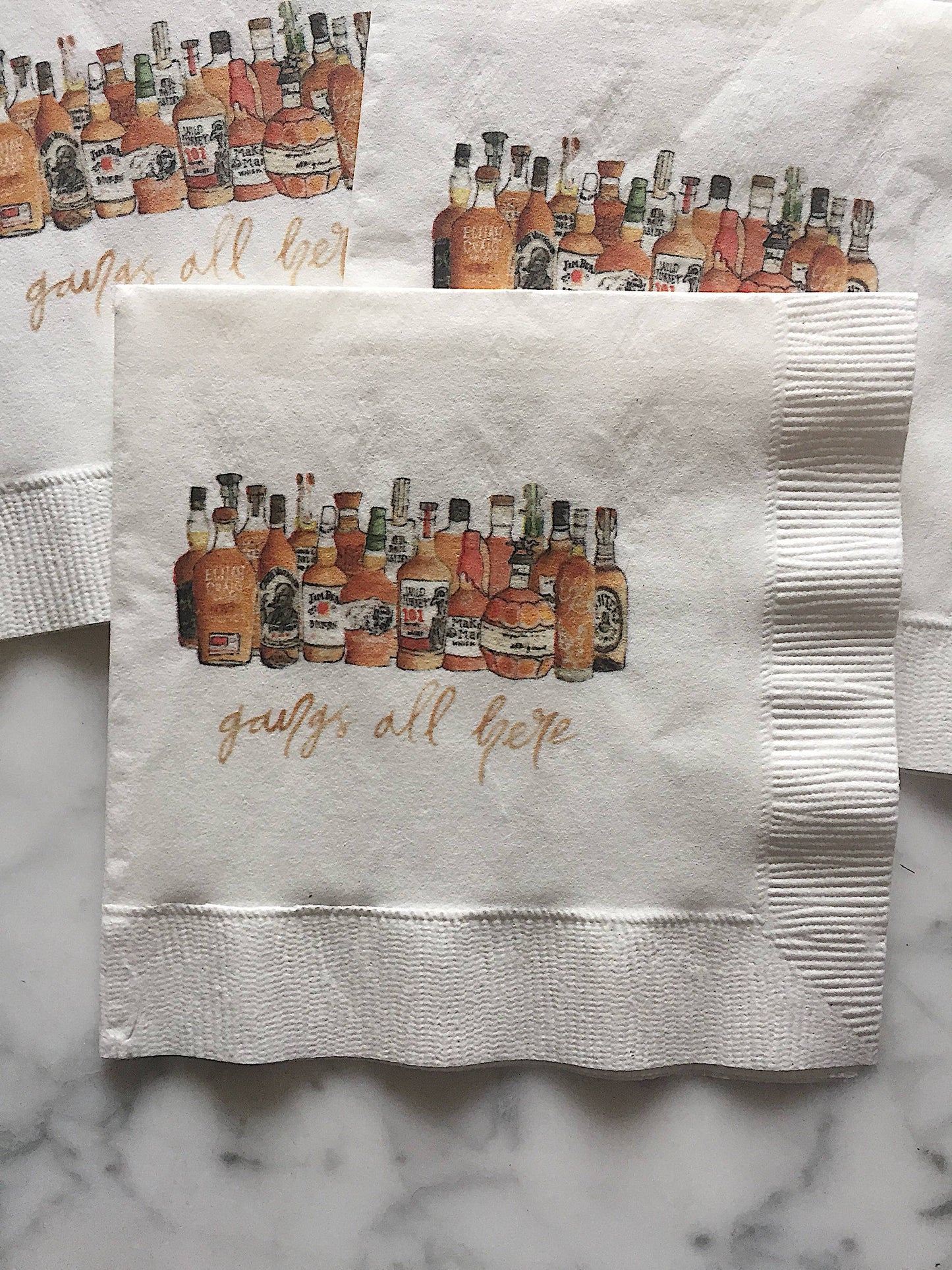 Gangs All Here Multiple Bourbons Cocktail Napkin