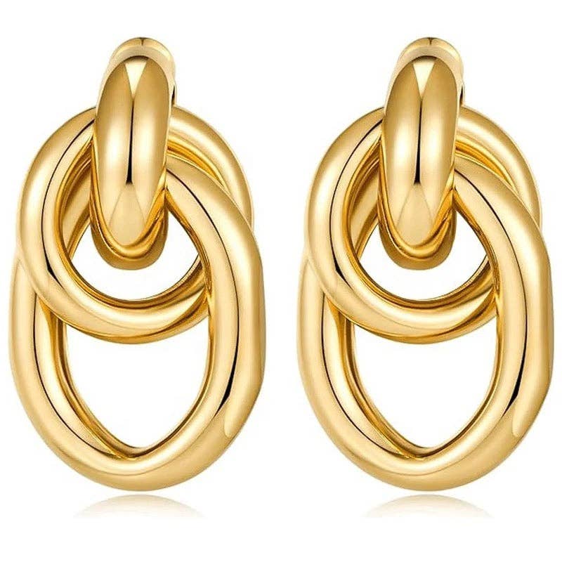 Andy Gold Knot Earring