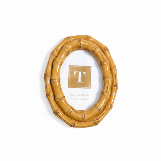 Blonde Bamboo Frame | 2.5x3.5 Oval