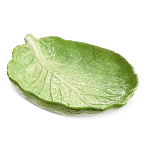 Green Cabbage Ceramic Tray