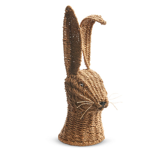 Woven Seagrass Rabbit Bust