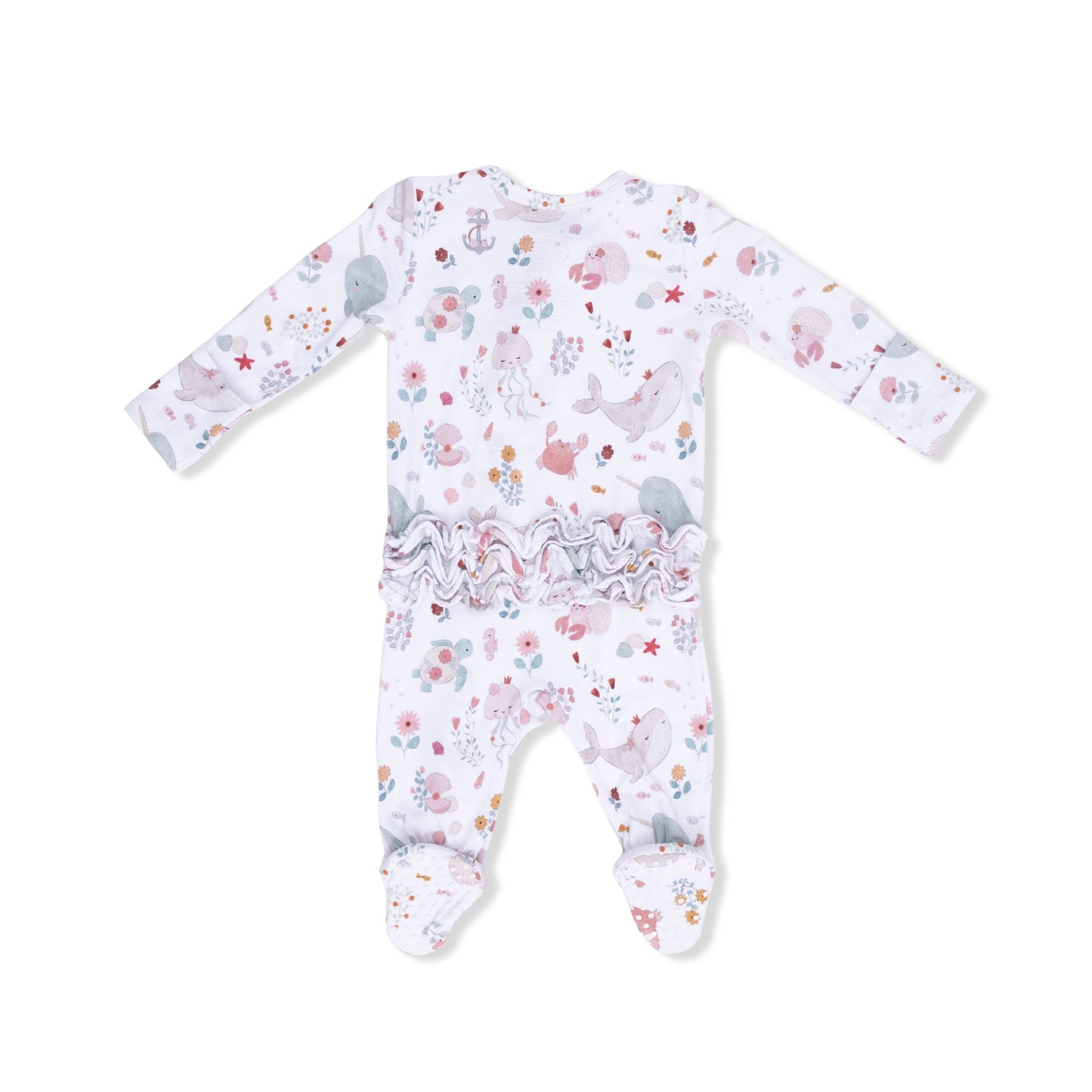 Angel Dear Garden Sea Creatures | 2 Way Ruffle Back Zipper Footie